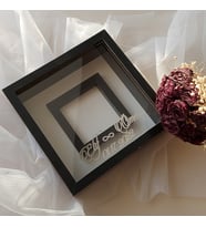 Siyah 25x25 Cm Fotoğraf Bölümlü Verda Anı Çerçevesi-7 cm Derinlikli Anı Çerçevesi(Fotoğraf Hediye)