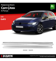 Drs Tuning Golf 8 HB Krom Cam Çıtası 6 Prç. 2020 Üzeri A+ Kalite