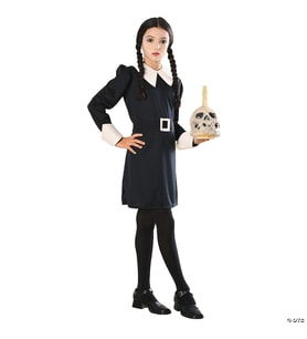 Addams Family Wednesday Kız Çocuk Kostümü
