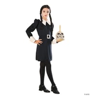 Addams Family Wednesday Kız Çocuk Kostümü