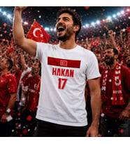 BK Gift Kişiye Özel Türkiye Taraftar Temalı 2026 Dünya Kupası Tasarımlı Baba&Kız Tişört Seti-5, Tek Yürek Milli Takım Ruhu