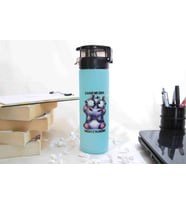 Gözlüklü Yavru Ejderha Temalı - Baskılı Cam Suluk & Termos - 550 ml