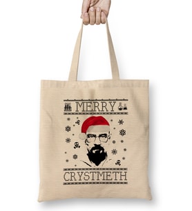Breaking Bad Heisenberg Merry Chrystmeth Christmas Bez Çanta Uzun Saplı