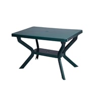 Omnipazar MT-GF240 Prima Roccia Plastik Dikdörtgen Bahçe Balkon Masa 70x110 cm (Yeşil)