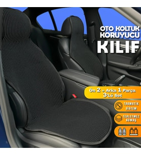 Drs Tuning Audi A1 Uyumlu Koltuk Kılıfı Minder Siyah 2+1 Ön Arka Set