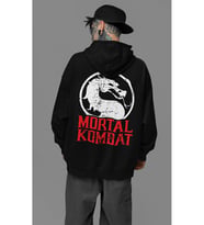 Mortal Kombat Baskılı Unisex Oversize Anime Hoodie