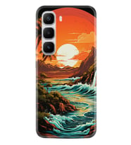 Infinix Hot 60 Kılıf Boutique Baskılı Resimli Retro Mountain Pcode -079