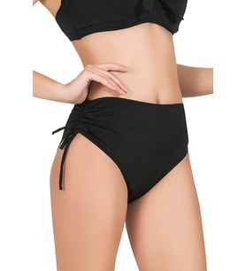 Endeep Kadın Yüksek Bel Yan Büzgülü İpli Bikini Altı
