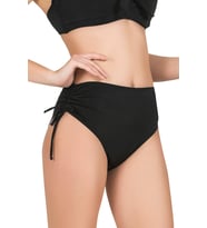 Endeep Kadın Yüksek Bel Yan Büzgülü İpli Bikini Altı