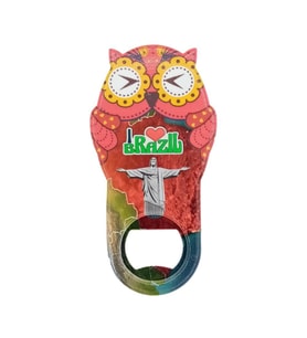 Brezilya Temalı Baykuş Magnet Kapak Açacak (Karışık)