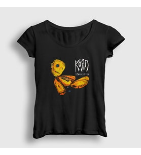 Presmono Kadın Siyah Issues Korn T-Shirt 92090tt