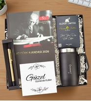 Atatürk Ajanda & Kalem & Termos & Filtre Kahve Hediye Seti