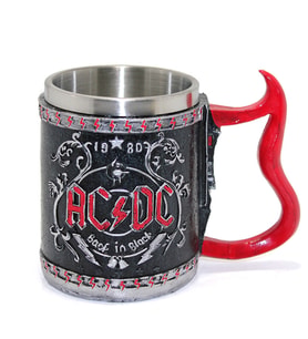 AC/DC Detaylı Çelik kupa