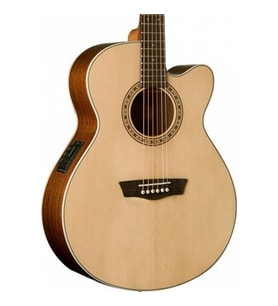 Washburn WG7SCE Harvest Serisi Elektro Akustik Gitar (Orta Seviye - Grand Auditorium)  Masif Ladin Kapak, Konforlu GA Kasa Yapısı, Barcus Berry EQ4T Manyetik Sistemi  Uyum: Dengeli Mid ve Tiz Tepkisi