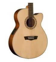 Washburn WG7SCE Harvest Serisi Elektro Akustik Gitar (Orta Seviye - Grand Auditorium)  Masif Ladin Kapak, Konforlu GA Kasa Yapısı, Barcus Berry EQ4T Manyetik Sistemi  Uyum: Dengeli Mid ve Tiz Tepkisi