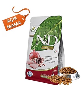 N&D Prime Kitten Tahılsız Tavuklu ve Narlı 4 kg Yavru Kedi Maması - Açık Paket