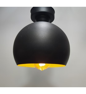 MYLİGHTS  RETRO RUSTİK VİNTAGE  PLOFONYER TAVAN AVİZE ARMATÜR  GLOP  20 CM (Siyah)