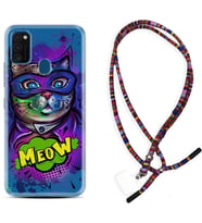 Samsung M21 M22 M23 M30 M31S M32 Kılıf Boyun Asklı Rasta Silikon Super Meow 1715