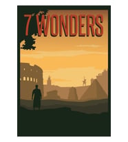7 Harika Masa Oyunu - Minimalist Seyahat Poster Tarzı - Oyun Sanatı Tablo Ahşap Poster Dekoratif