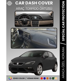 SEAT LEON (2013-2020) Torpido Örtüsü Ön Göğüs Halı Torpido Koruma Birebir Uyum Kaymaz UV Koruma