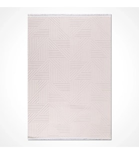 İskandinav Stil Krem Halı Salon Halısı Geometrik Kabartmalı Modern Doku Dış Mekan
