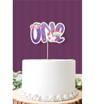 Unicorn Temalı ONE (1) Pasta Süsü *Kalın Kağıt