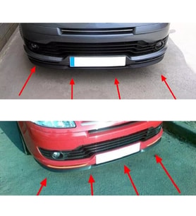 Citroen C4 Ön Lip Mat Siyah  Ön Tampon Lip