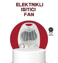 2000w Taşınabilir Elektrikli Fanlı Isıtıcı – Hızlı Isınma, Kompakt Boy