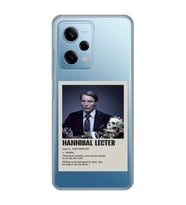 Redmi Note 12 Pro 5G Uyumlu Hannibal Lecter Minimalist Poster Desenli Şeffaf Telefon Kılıfı