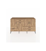 Kronos Konsol 4 Raflı 5 Çekmeceli 4 Kapaklı 176x59x99 Çam-Çam