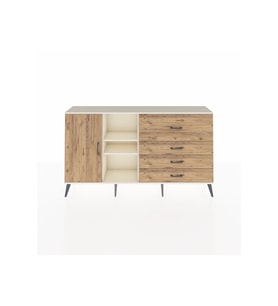 Arges Konsol 4 Raflı 4 Çekmeceli Tek Kapaklı  176x30x99 Aytaşı-Çam