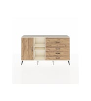 Arges Konsol 4 Raflı 4 Çekmeceli Tek Kapaklı  176x30x99 Aytaşı-Çam
