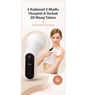5 Başlıklı Elektrikli Vücut Masaj Aleti MS100 Titreşimli Masaj Cihazı 5 Kademeli
