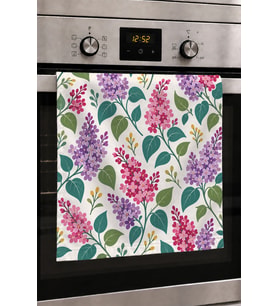 Valerine Life El Kurulama Havlusu 30x50cm Mutfak, Fırın için Pamuklu Emici Bahar Salkımları