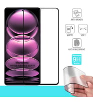 Microsonic Xiaomi Redmi Note 12 Pro Seramik Matte Flexible Ekran Koruyucu Siyah