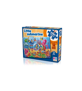 Ks Games 12 Parça Jumbo Puzzle - Little Submarine