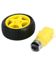 Arduino Robot Tekerlek ve DC Motor Seti - Redüktörlü Motor 250 rpm TT Sarı Motor