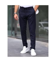 Slim Fit Likralı Jogger Pantolon (Lacivert)