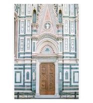 Floransa Italya Duomo Kilise Kapı Fotoğraf Tablo Ahşap Poster Dekoratif