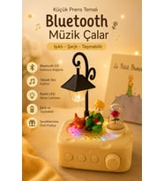 Küçük Prens Bluetooth Hoparlör Müzik Çalar RGB Gece Lambası Şarjlı Taşınabilir Dekoratif Masaüstü Speaker Hediyelik