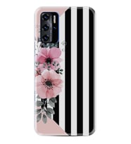 Reeder P13 Blue Max L 2021 Kılıf Resimli Desenli Baskılı Silikon Kılıf Flowers 4 1390