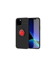 Apple iPhone 12 Pro Max Uyumlu Kılıf Zore Ravel Silikon Kapak (Siyah-Kırmızı)