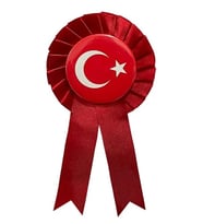Fiyonklu Rozet Bayraklı