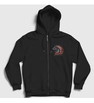 Presmono Unisex Siyah Fire Targaryen House Of The Dragon Fermuarlı Kapüşonlu Sweatshirt 344347tt