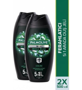 Palmolive Men 5in1 Cooling Feel Of Muscle Relax 500 ml Erkek Duş Jeli X2 Adet