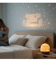 Capybara Temalı  Dönen ve Renkli Star Master Projeksiyon Gece Lambası