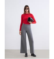 LCW Vision Gri Dar Fit Geniş Paça Kadın Pantolon