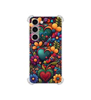 PrintiFy Samsung Galaxy S23 Plus ile Uyumlu Düşlerin Dansı Serisi Çiçeklerin Dansı Tasarımlı Uv Baskılı Köşe Korumalı Antişok Kılıf