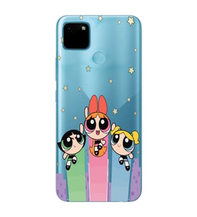 Realme C21Y/C25Y Uyumlu Powerpuff Girls Desenli Şeffaf Telefon Kılıfı
