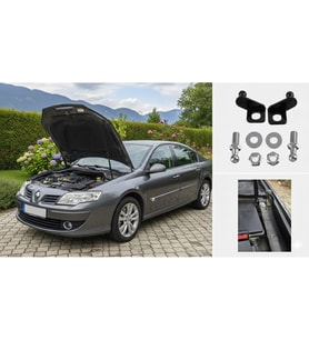 Renault Laguna 3 Kaput Amortisör Sistemi: Kaput Çubuğuna Son, %100 Yerli Üretim! (Siyah)